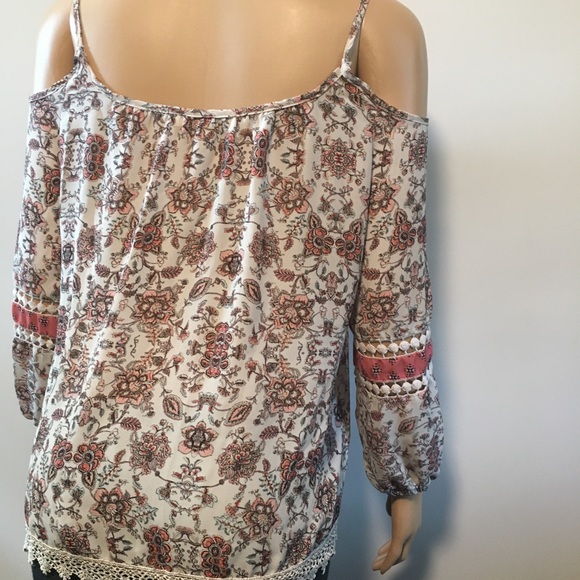 Penelope cold shoulder floral long sleeve size S - Picture 13 of 14